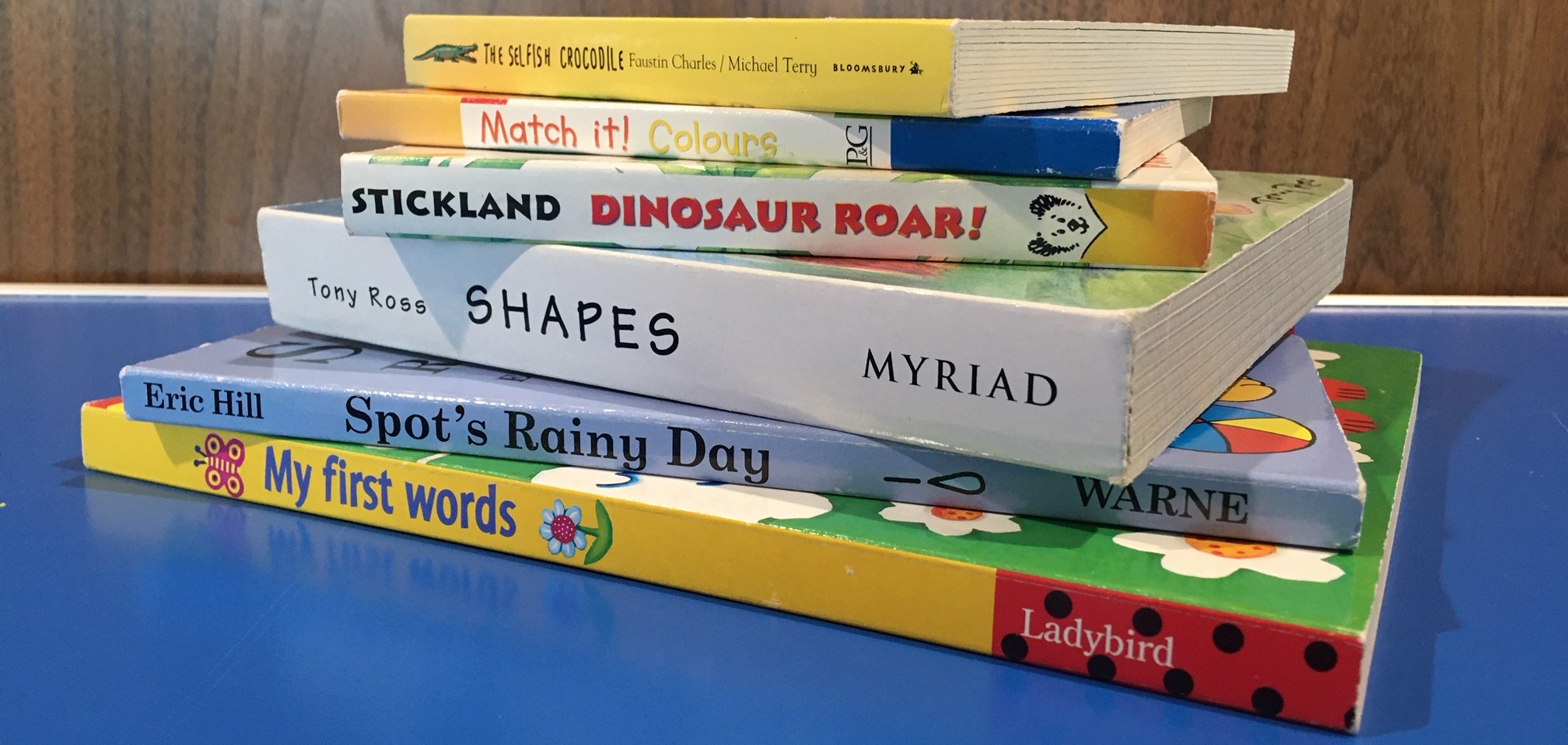 A pile of children's books